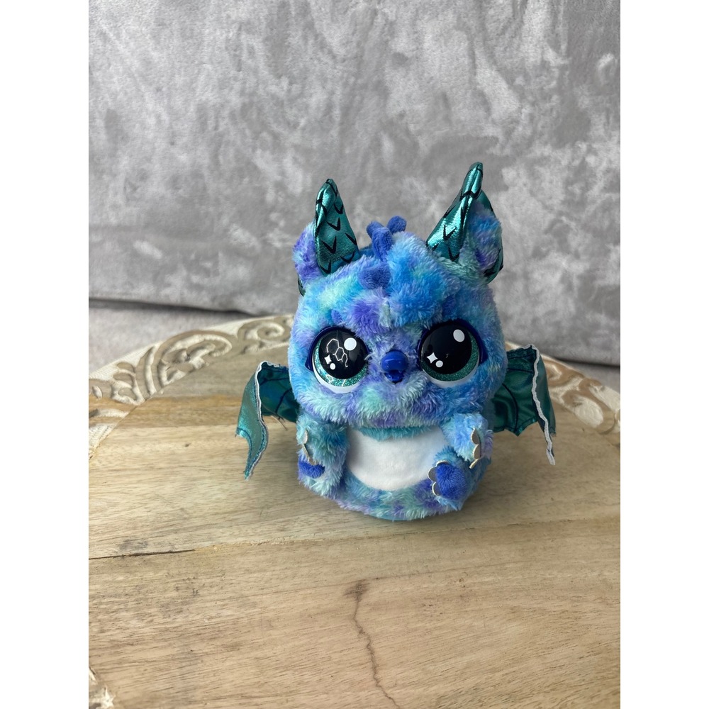 Spin Master Hatchimals Draggle Blue Purple Dragon Plush Toy Metallic Wings 6in